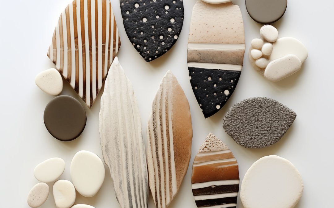 a group of different shapes and sizes of rocks